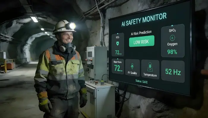 طراحی و استقرار سامانه هوشمند پایش و تحلیل سیگنال های حیاتی کارگران معدن